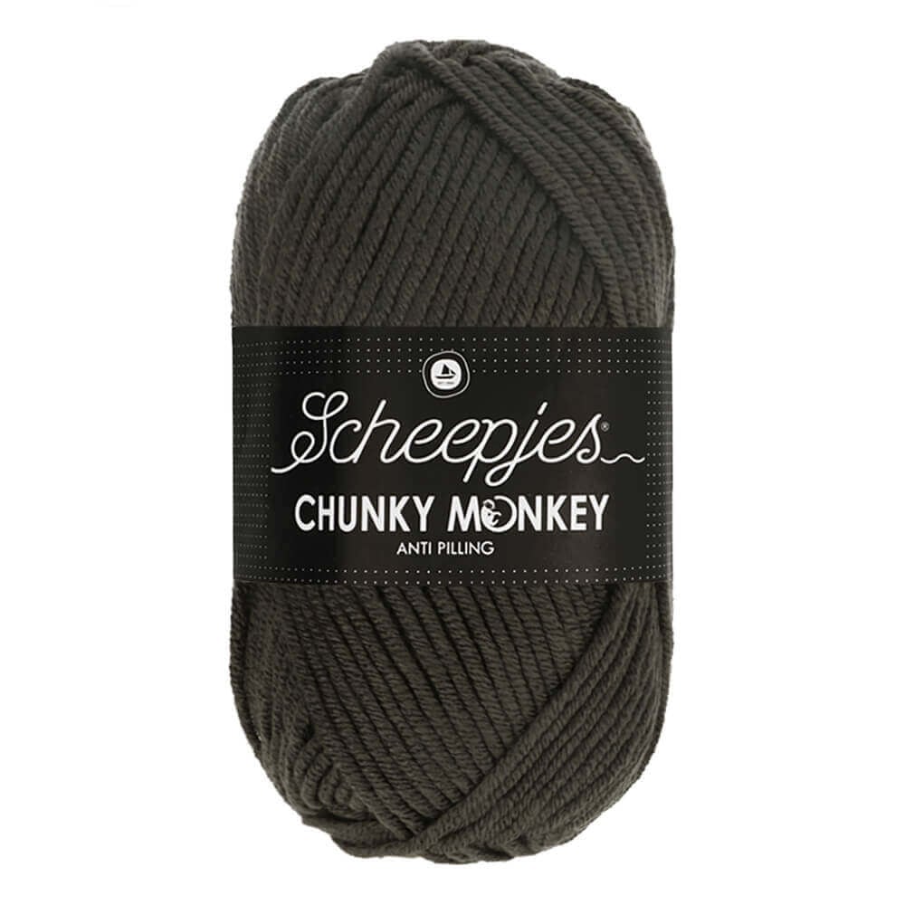 Scheepjes Chunky Monkey breigaren in dark grey - dikke acrylbreigaren voor warme projecten