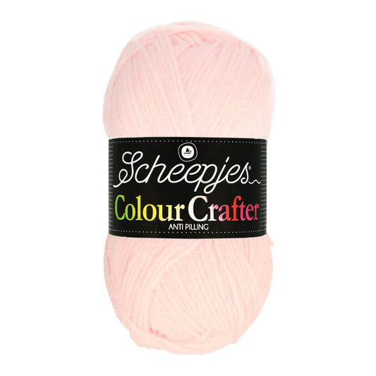 SCHEEPJES Colour Crafter breigaren in kleur 1001 Weert - zijdezacht acryl voor breien en haken