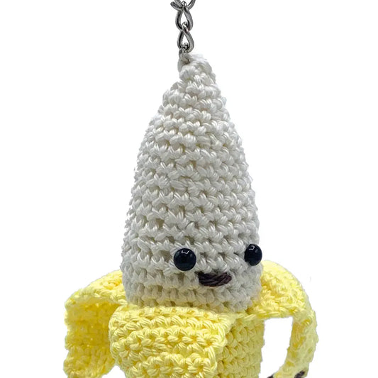 Tashanger Banaan haakpakket – Katoenen garen voor een lieve tasversiering