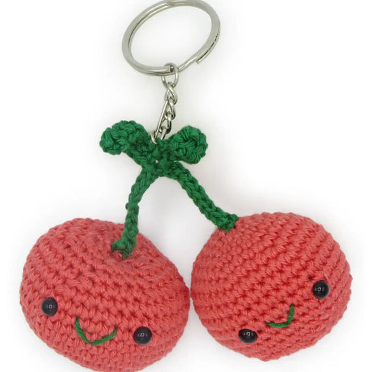 Tashanger Kersen haakpakket – Katoenen garen voor tasversiering