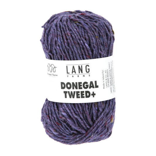 LANG Yarns Donegal Tweed + kleur 0047 dieppaars