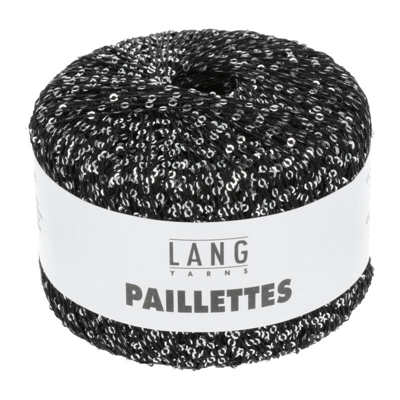 LANG Yarns Paillettes kleur 0004 Zwart/Zilver