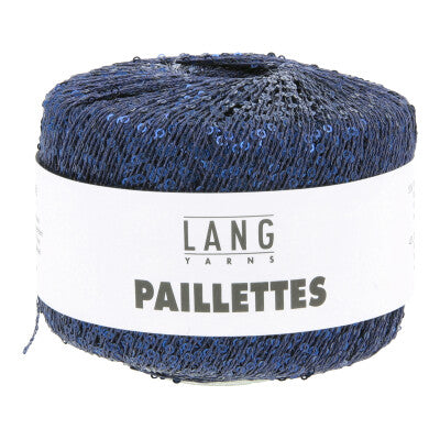 LANG Yarns Paillettes kleur 0010 Staalblauw