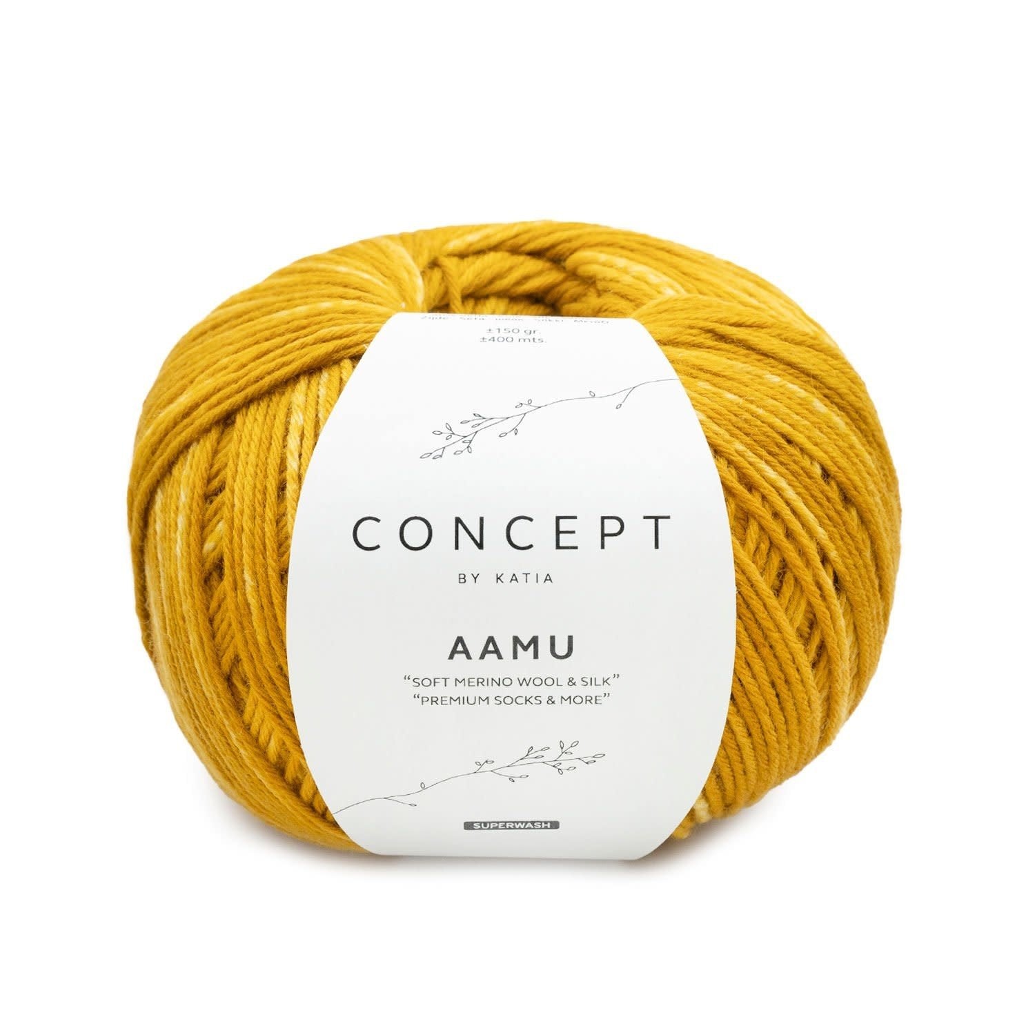 Katia Concept Aamu Socks kleur 302 - luxe merinowol en zijde sokkenwol