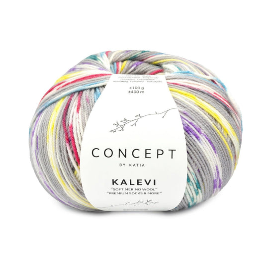 Katia Concept Kalevi Socks in kleur 200 - 4-draads merino sokkenwol met zelfstrepende kleuring