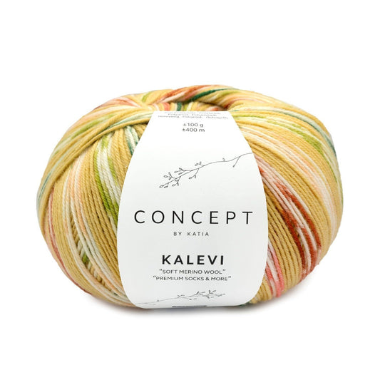 Katia Concept Kalevi Socks in kleur 205 - 4-draads merino sokkenwol met zelfstrepende kleuring