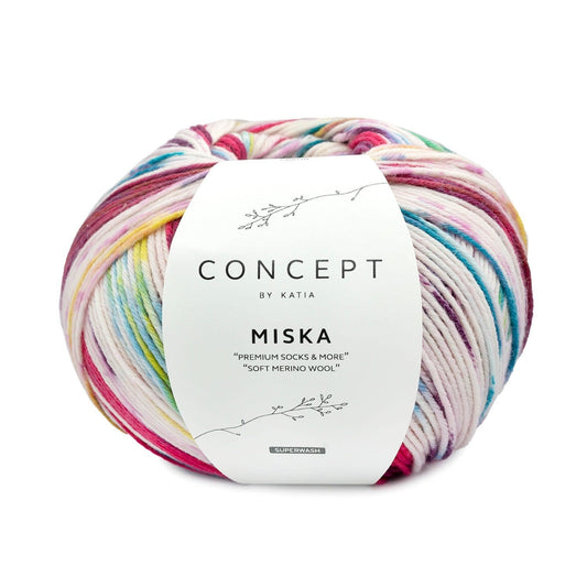 Katia Concept Miska Socks in kleur 100 - zachte 6-draads sokkenwol voor warme sokken