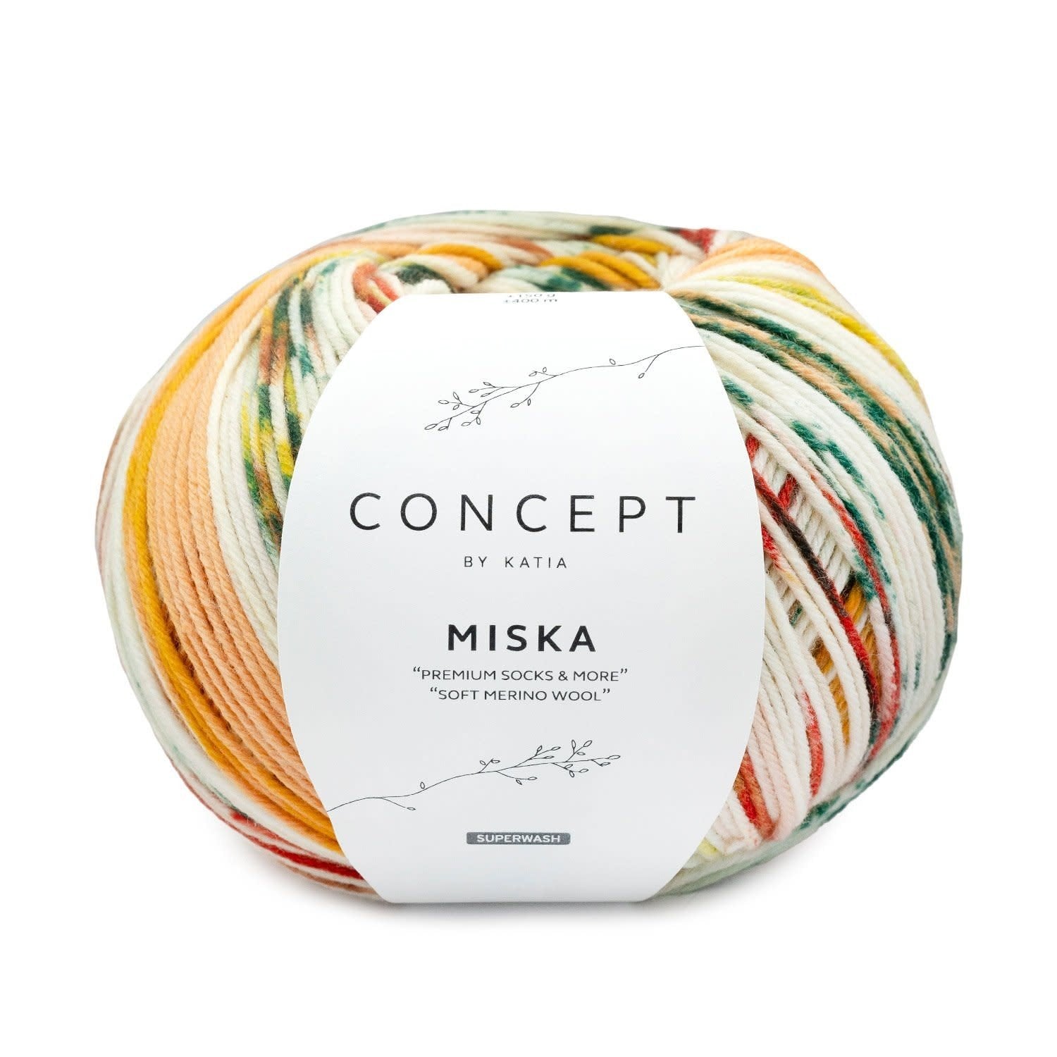 Katia Concept Miska Socks in kleur 101 - zachte 6-draads sokkenwol voor comfortabele sokken