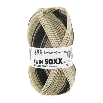 LANG Yarns Twin Soxx Color 6-ply kleur 0579 beige/zwart/crème