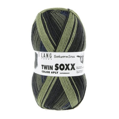 LANG Yarns Twin Soxx Color 6-ply kleur 0582 groen/zwart/blauw