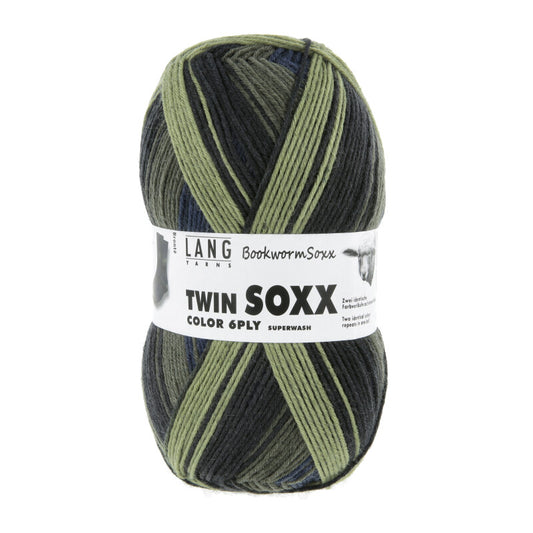 LANG Yarns Twin Soxx Color 6-ply kleur 0582 groen/zwart/blauw