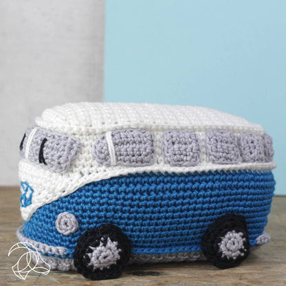Retro busje blauw haakpakket