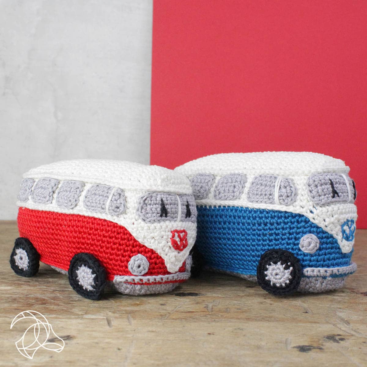 Retro busje blauw haakpakket