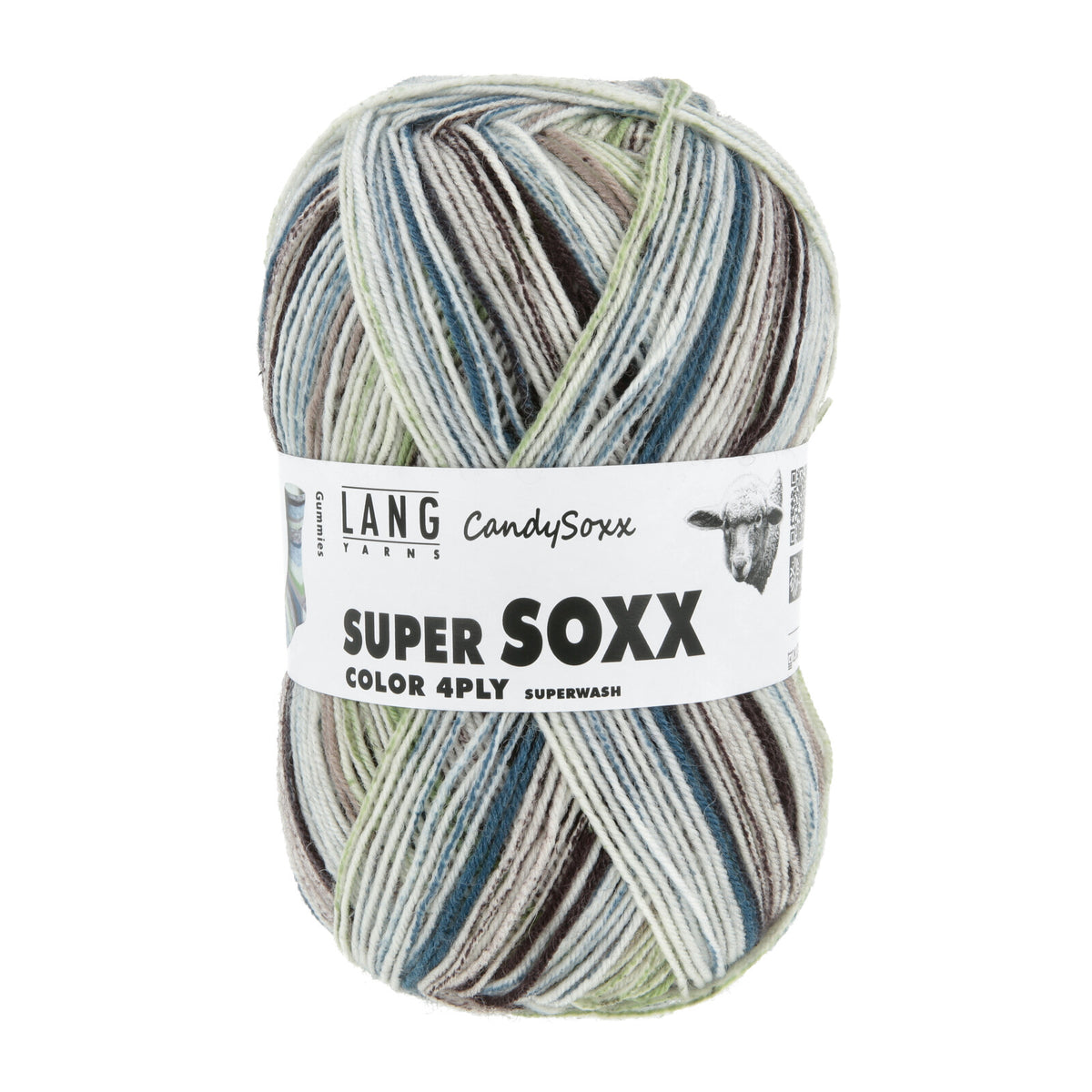 LANG Yarns Super Soxx Color 4-ply CandySoxx kleur 593 Gummies: bol sokkenwol