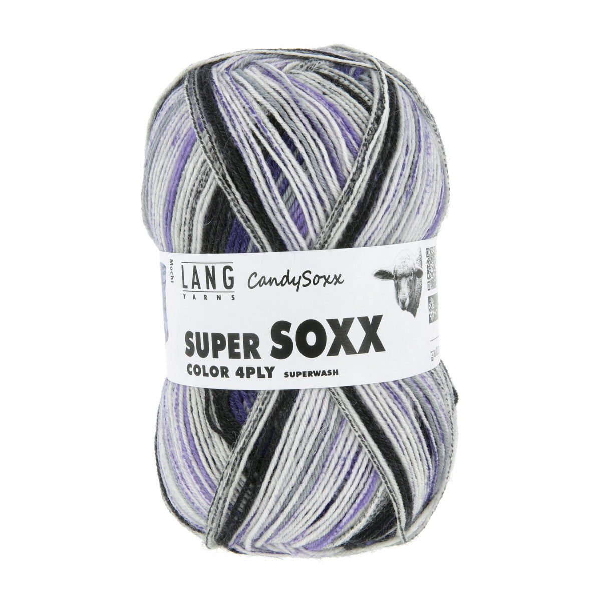 LANG Yarns Super Soxx Color 4-ply CandySoxx kleur 594 Mochi: bol sokkenwol
