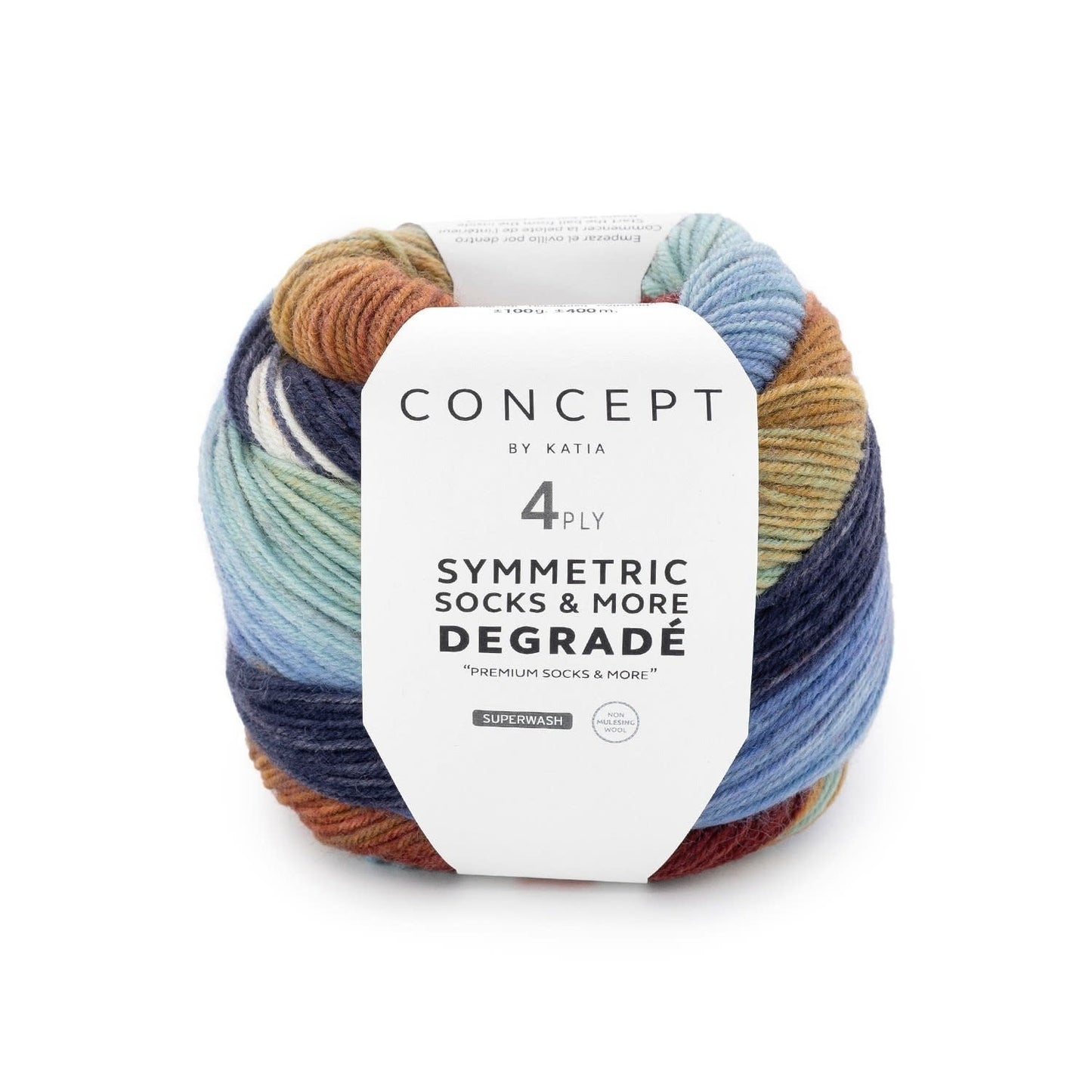 Katia 4-Draads Sokkengaren Degradé Sym Socks 80 – verfijnd kleurverloop voor sokken