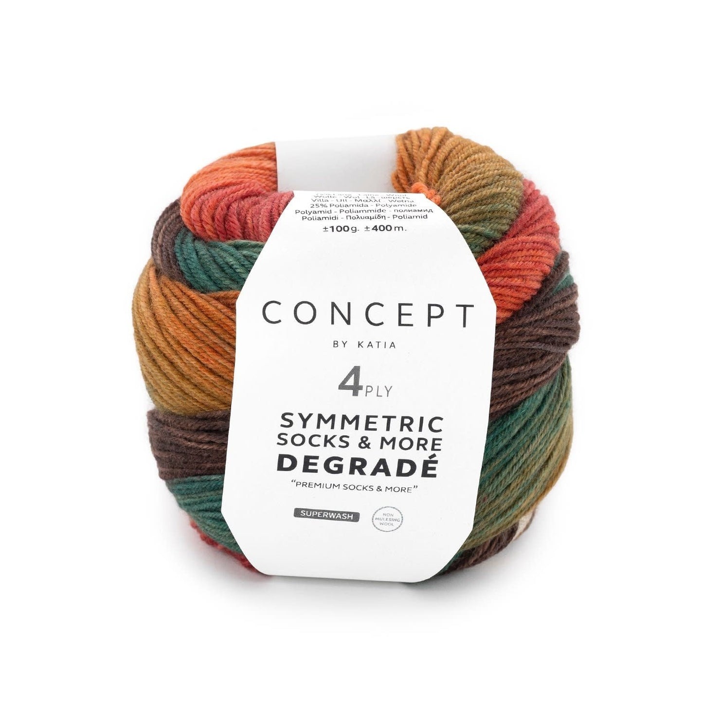 Katia 4-Draads Sokkengaren Degradé Sym Socks 81 – elegante strepen voor unieke resultaten