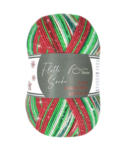 Rellana Flotte Socke Christmas 4-ply kleur metallic – foto 3