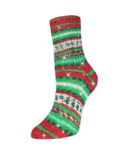 Rellana Flotte Socke Christmas 4-ply kleur metallic – foto 2