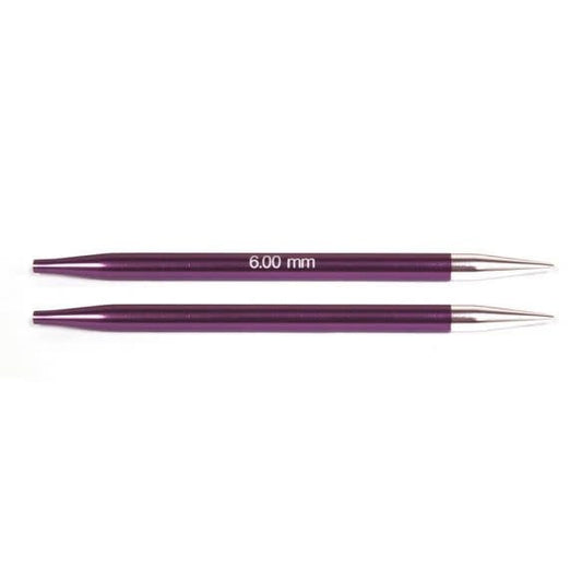 KnitPro Zing verwisselbare breipunten maat 6.00mm – Metaal naalden voor soepel breien