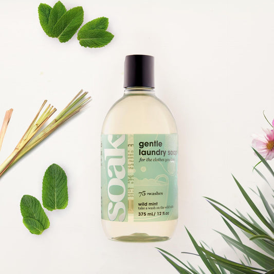 Soak Handwasmiddel in Wild Mint – biologisch afbreekbaar, geschikt voor hand- en machinewas