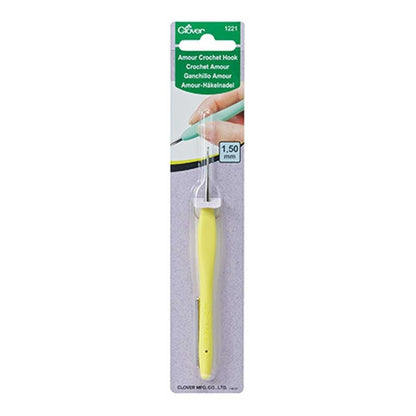 Clover Amour haaknaald 1.5mm – Ergonomische haaknaald in regenboogkleuren