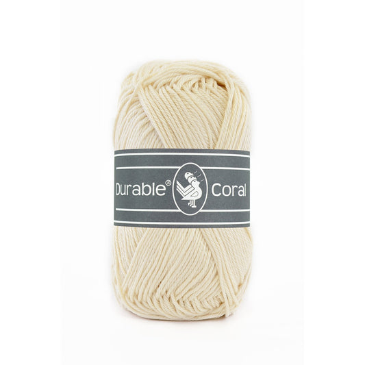 DURABLE Coral breigaren in 2172 cream - zacht en glanzend katoen