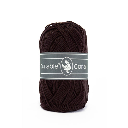 DURABLE Coral breigaren in 2230 dark brown - veelzijdig en hoogwaardig katoen