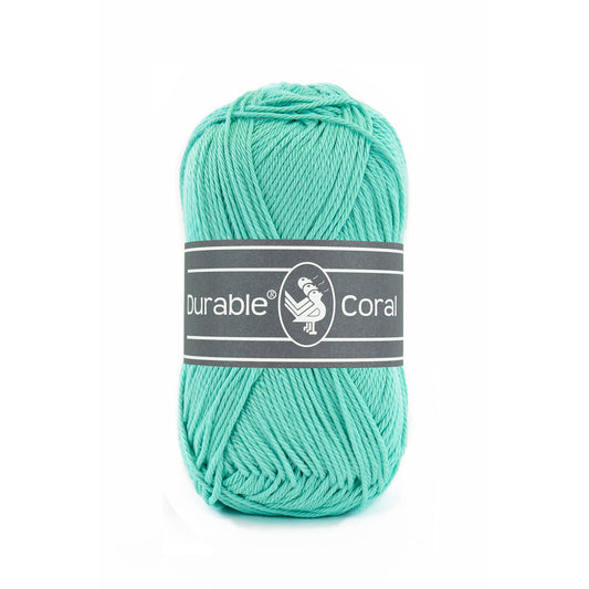 DURABLE Coral breigaren in 338 aqua - zacht en glanzend katoen