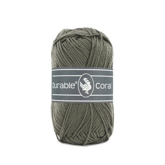 DURABLE Coral breigaren in 389 slate - zacht en glanzend katoen