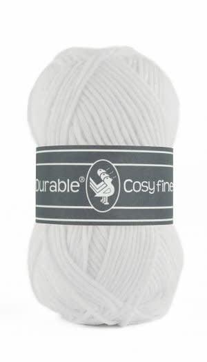 Durable Cosy Fine in White – Katoen/Acryl Mix voor Breien en Haken