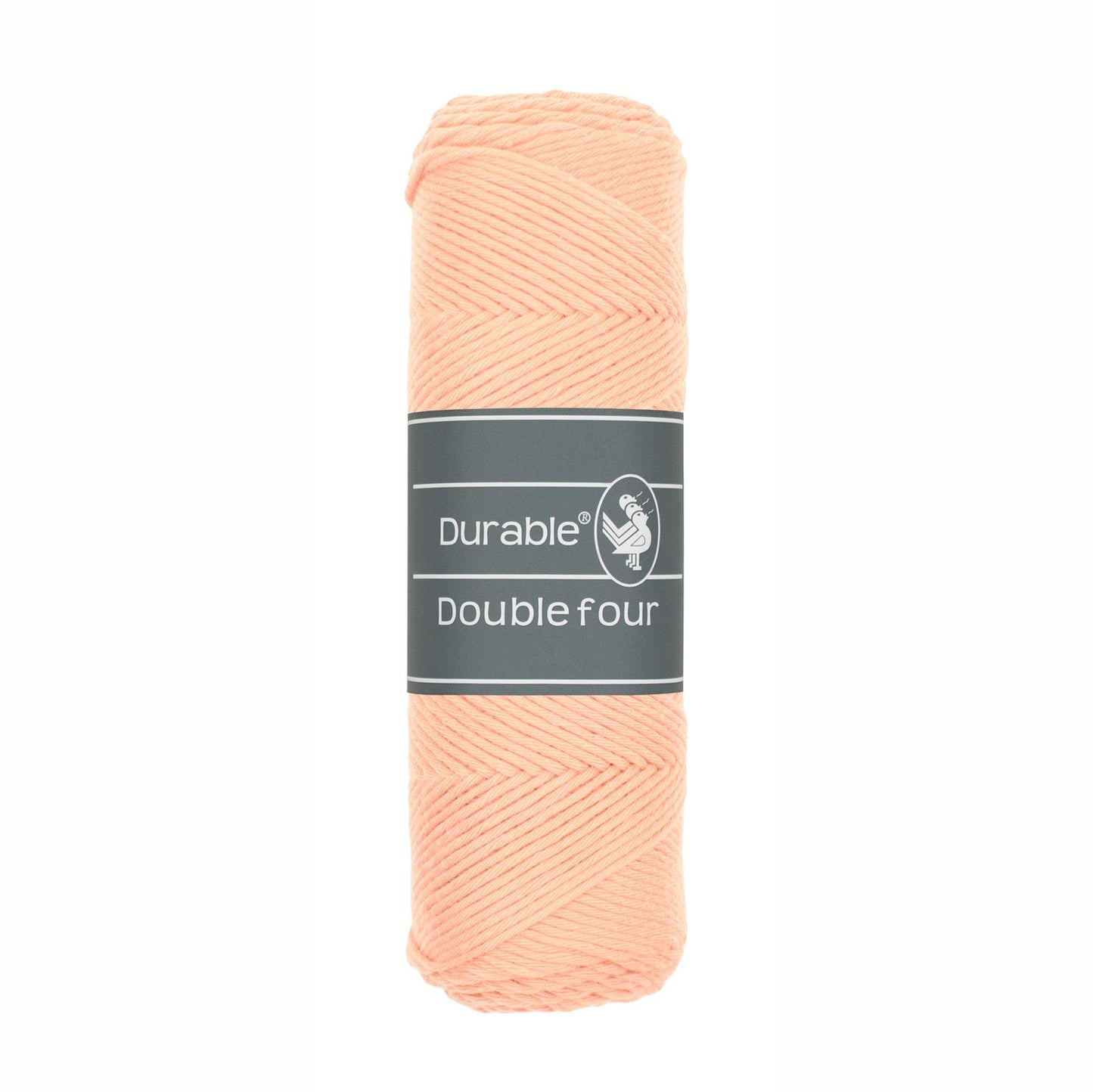 DURABLE Double Four in Peach – dikke katoendraad voor gehaakte dekens en homedeco