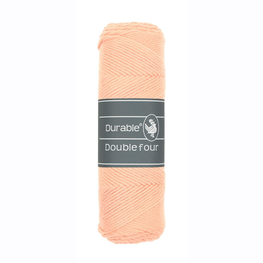 DURABLE Double Four in Peach – dikke katoendraad voor gehaakte dekens en homedeco