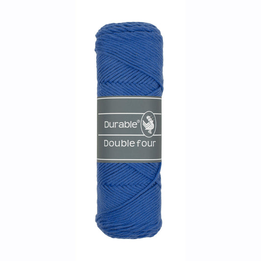 DURABLE Double Four in Royal – dikke katoendraad voor gehaakte dekens en homedeco