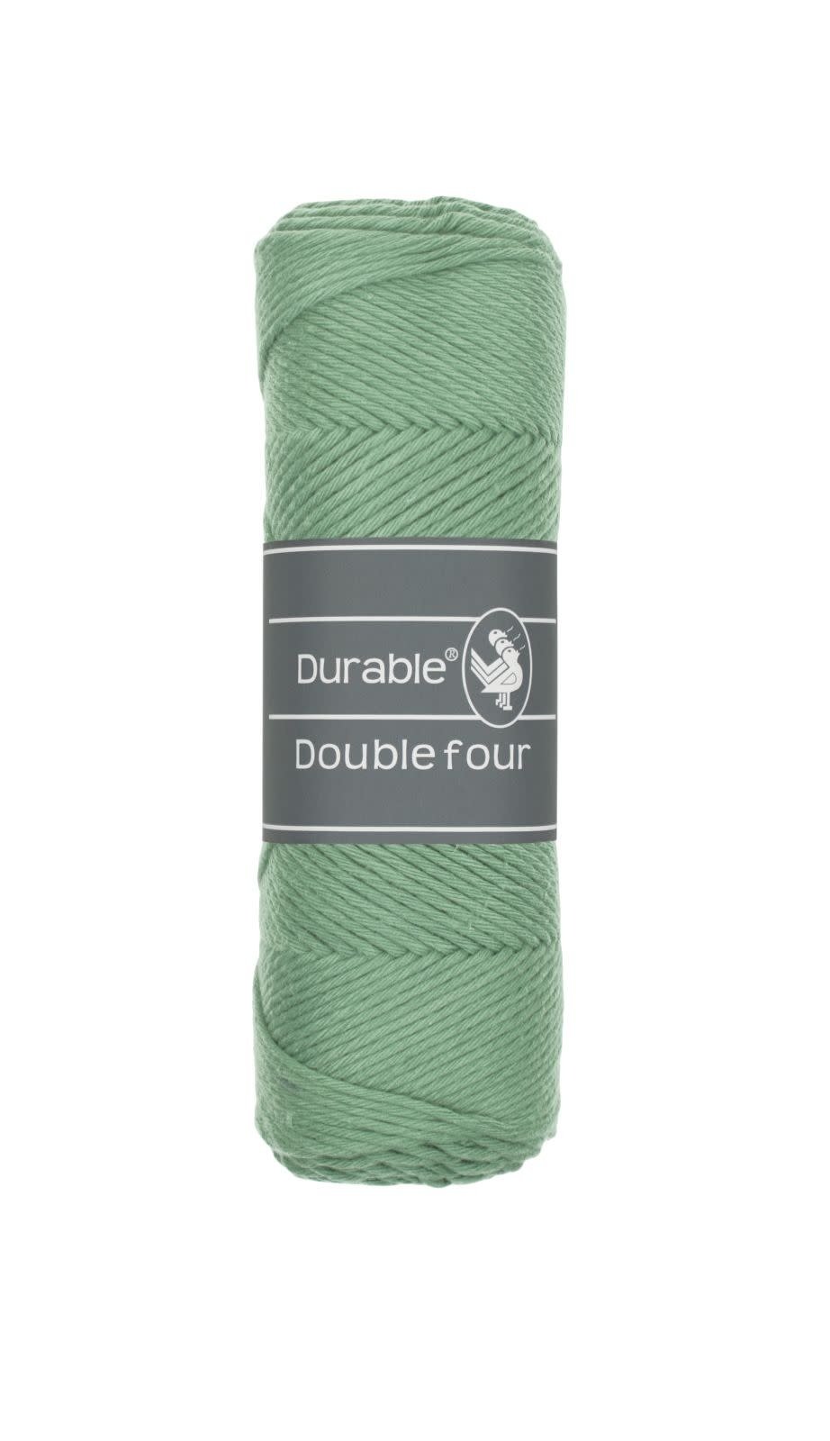 DURABLE Double Four in Dark mint – dikke katoendraad voor gehaakte dekens en homedeco