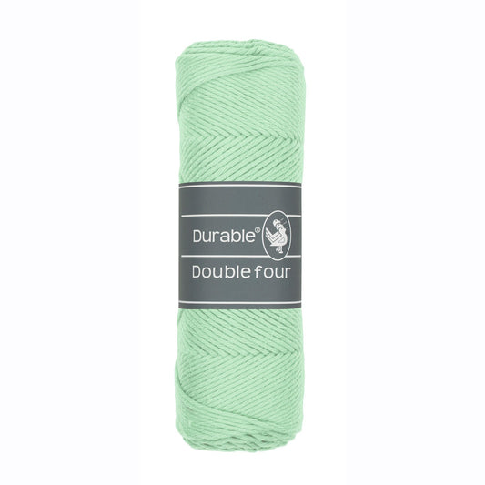 DURABLE Double Four in Mint – dikke katoendraad voor gehaakte dekens en homedeco