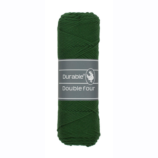 DURABLE Double Four in Forest green – dikke katoendraad voor gehaakte dekens en homedeco