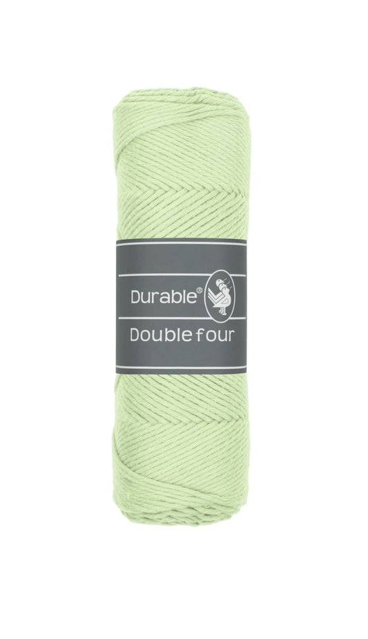 DURABLE Double Four in Light green – dikke katoendraad voor gehaakte dekens en homedeco