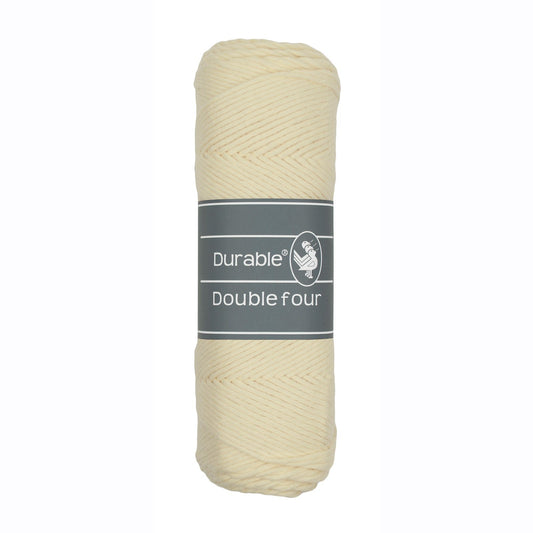 DURABLE Double Four in Cream – dikke katoendraad voor gehaakte dekens en homedeco