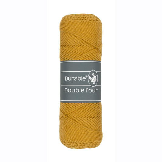 DURABLE Double Four in Ochre – dikke katoendraad voor gehaakte dekens en homedeco
