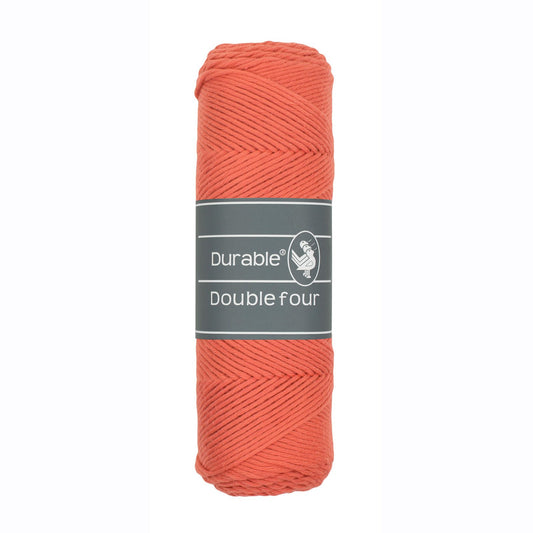 DURABLE Double Four in Coral – dikke katoendraad voor gehaakte dekens en homedeco