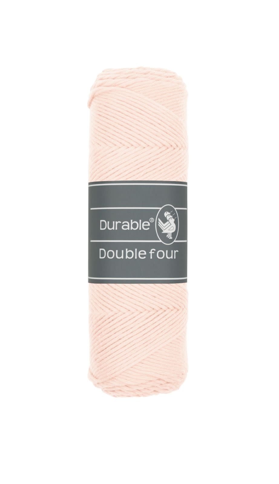 DURABLE Double Four in Pale pink – dikke katoendraad voor gehaakte dekens en homedeco