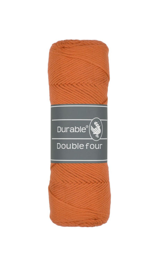 DURABLE Double Four in Orange – dikke katoendraad voor gehaakte dekens en homedeco