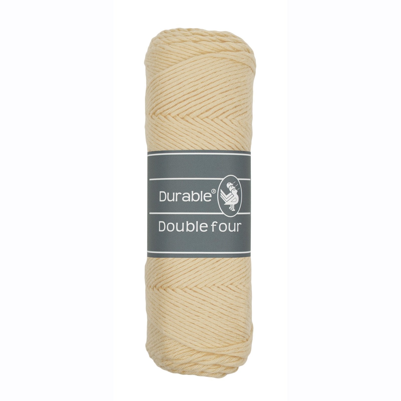 DURABLE Double Four in Sand – dikke katoendraad voor gehaakte dekens en homedeco
