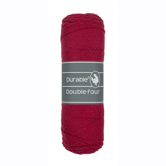 DURABLE Double Four in Bordeaux – dikke katoendraad voor gehaakte dekens en homedeco
