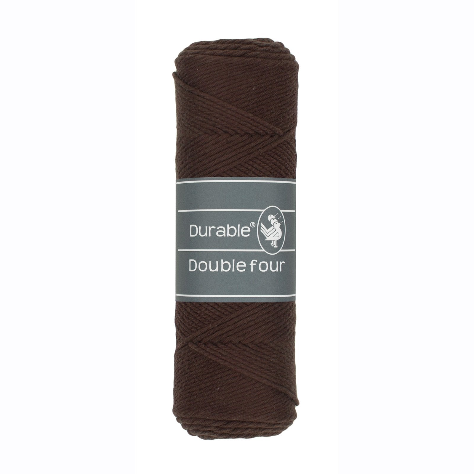 DURABLE Double Four in Dark brown – dikke katoendraad voor gehaakte dekens en homedeco