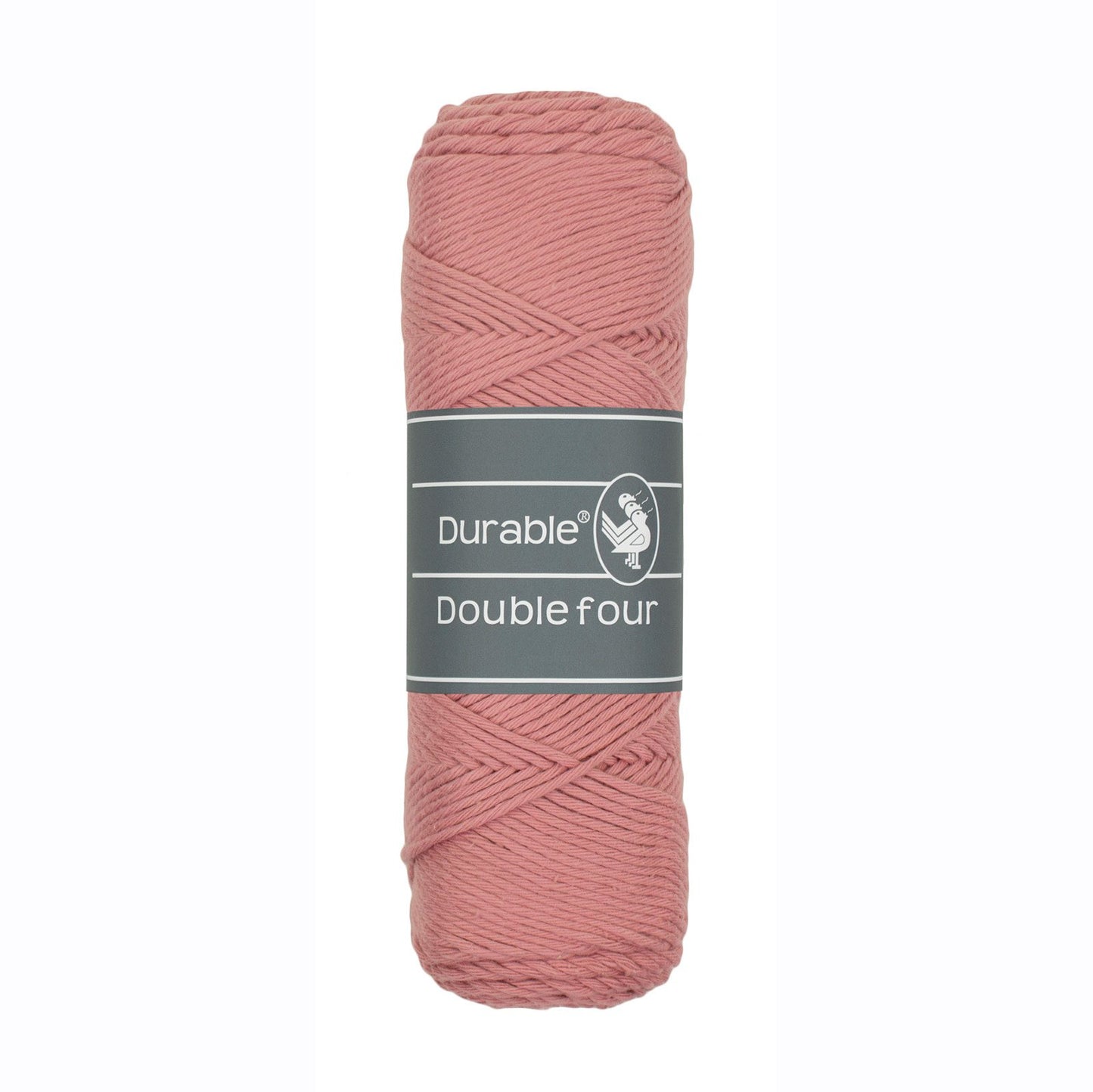 DURABLE Double Four in Vintage pink – dikke katoendraad voor gehaakte dekens en homedeco