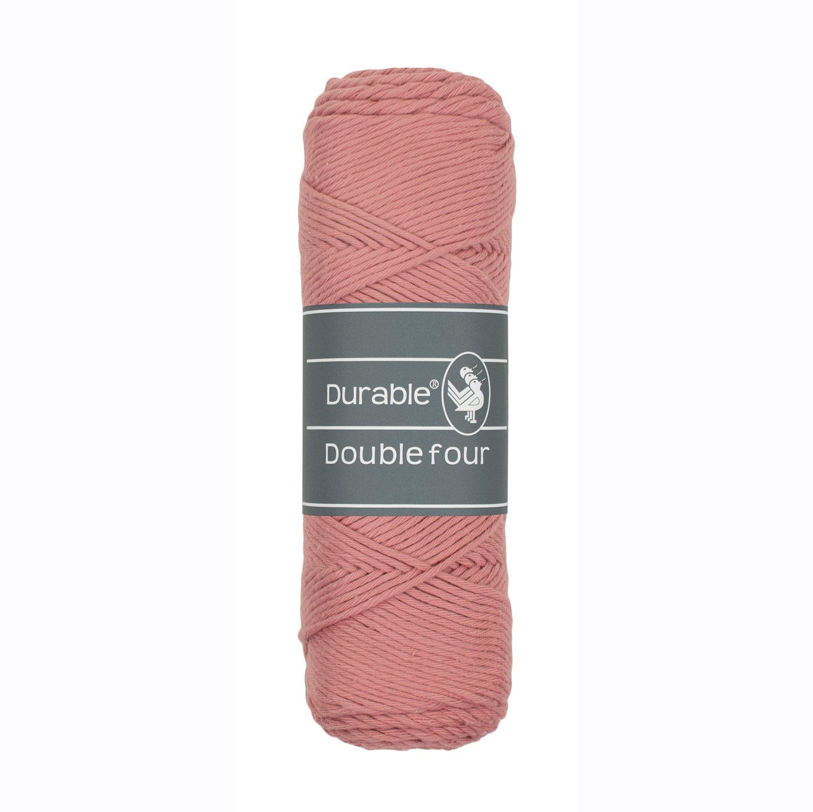 DURABLE Double Four in Vintage pink – dikke katoendraad voor gehaakte dekens en homedeco