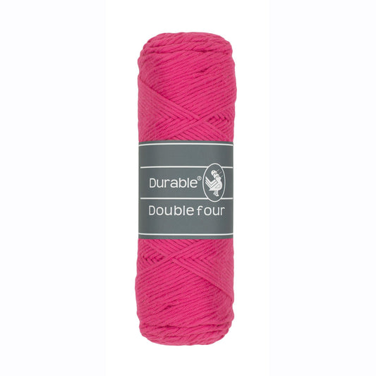 DURABLE Double Four in Fuchsia – dikke katoendraad voor gehaakte dekens en homedeco