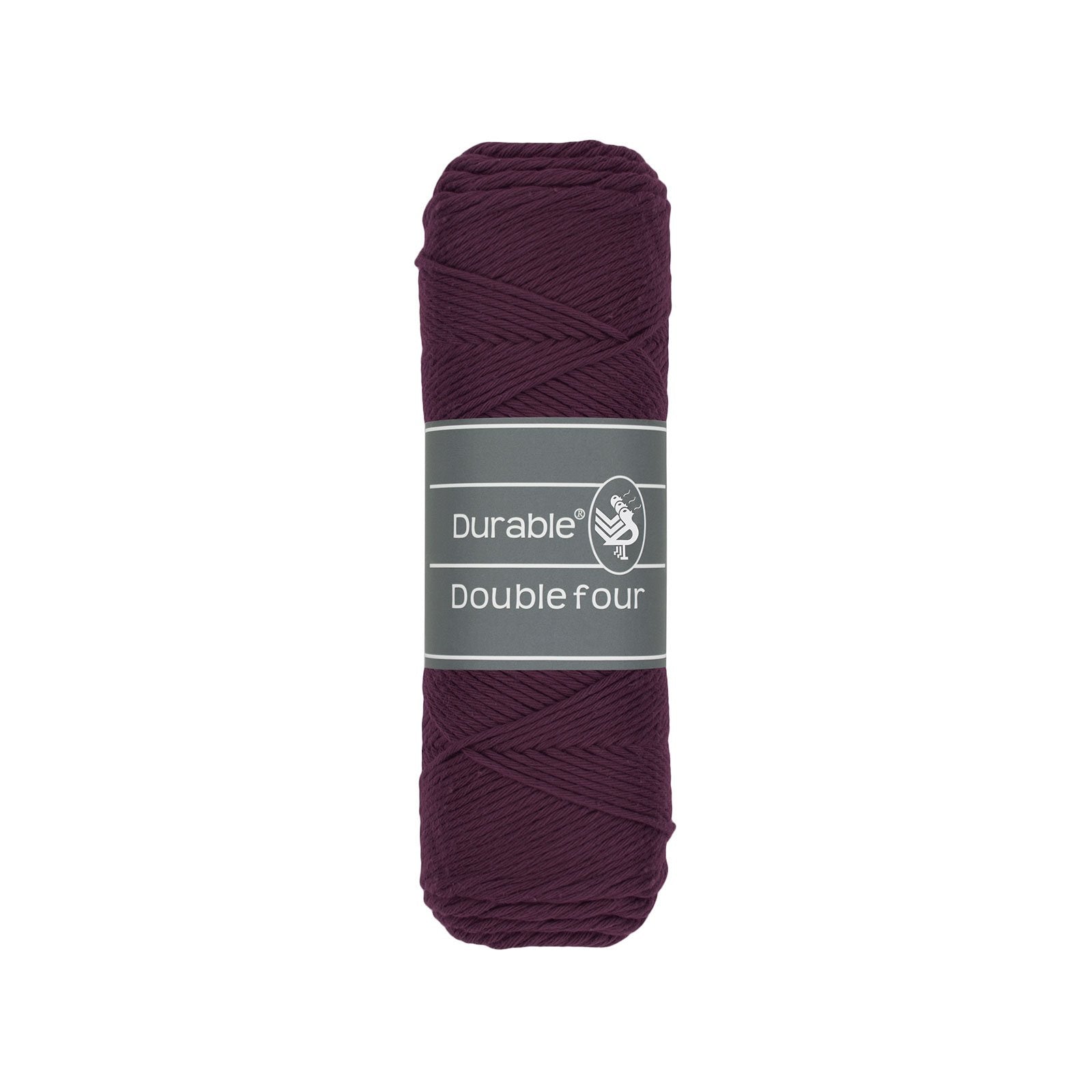 DURABLE Double Four in Plum – dikke katoendraad voor gehaakte dekens en homedeco